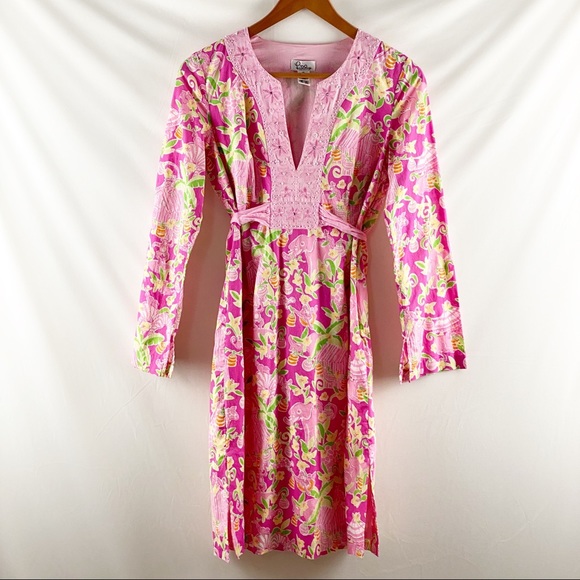 Lilly Pulitzer Dresses & Skirts - Lillly Pulitzer Jungle floral & bead Embroidery dress tunic